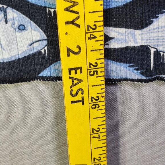 Joe Boxer Frozen fish shirt men's youth L blue with graphic design, long sleeve - Picture 7 of 7